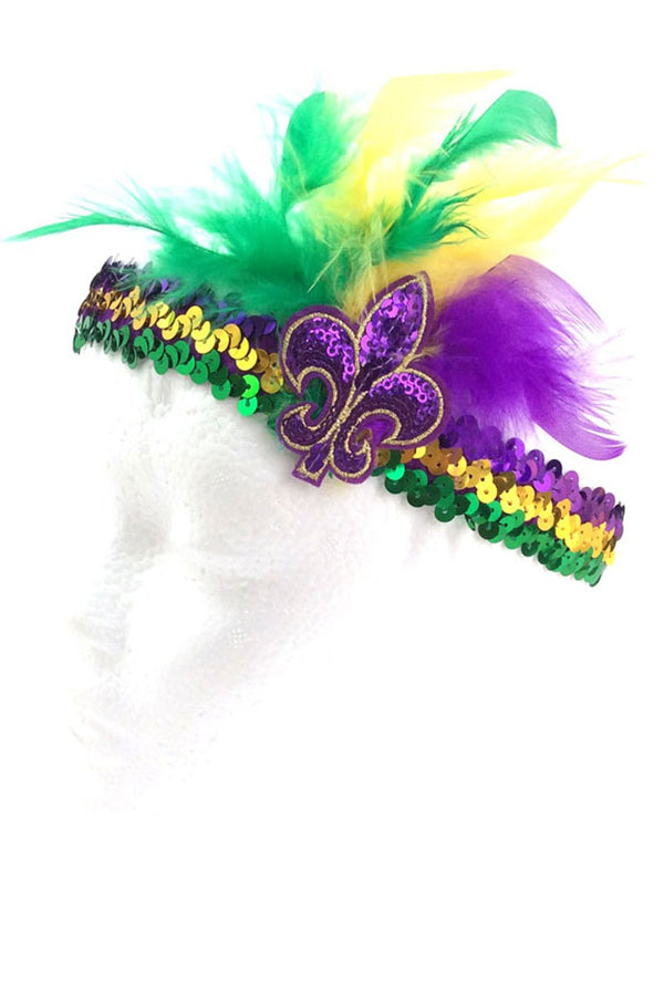 Mardi Gras Sequin Headband