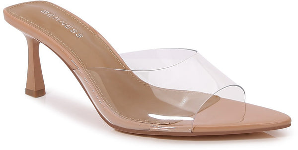 CANA Clear Nude Kitten Heel Mule