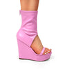 RHONA-54 Pink Faux Leather