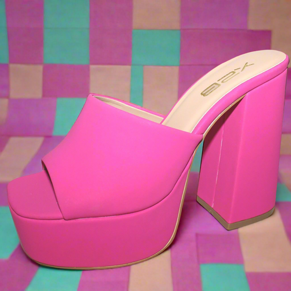 DONYA-2 Hot Pink Faux Leather