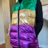 MARDI GRAS MADNESS PUFFER VEST Multi - ShoeNami